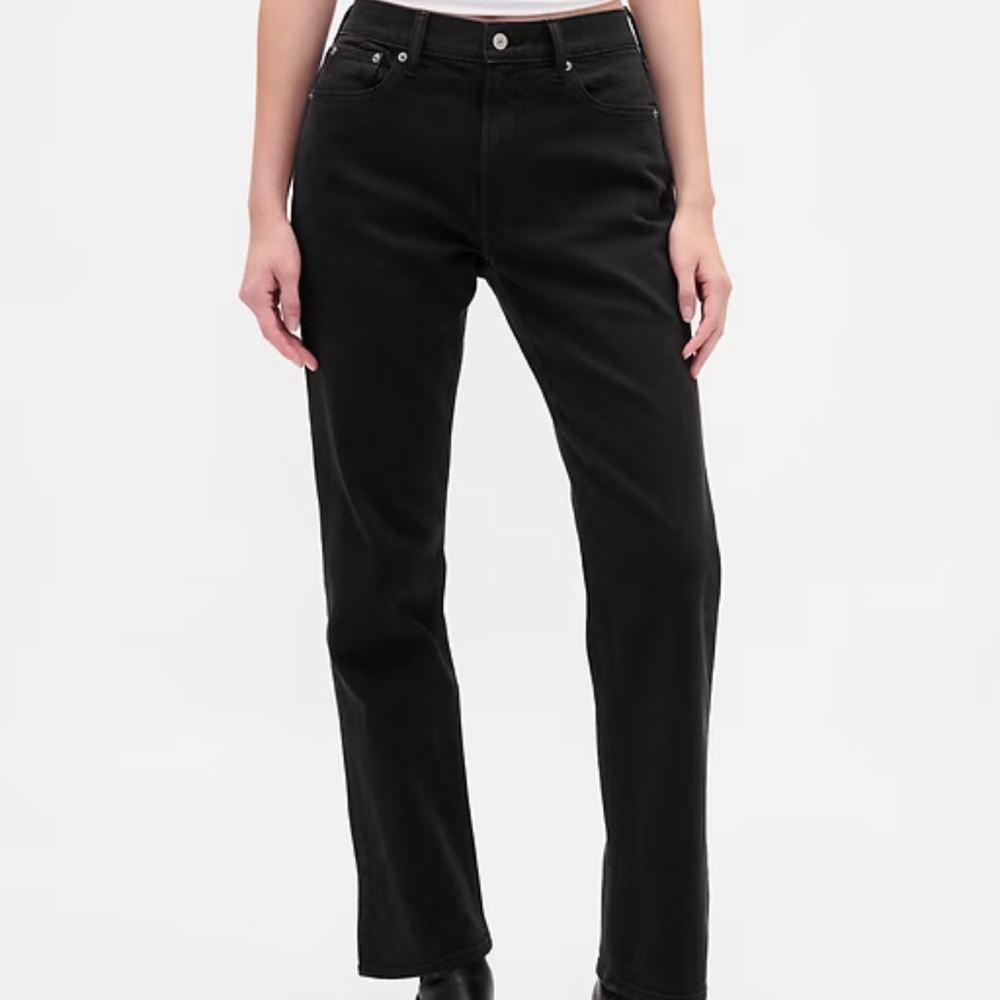 The Gap 90’s Straight High Rise Jean, size 29, Black